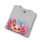 Axolotl Floral Long Sleeve Tee — Cute Pink Axolotl Shirt