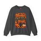 Thankful Grateful Blessed Fall Sweatshirt — Thanksgiving Pumpkin Cozy Crewneck