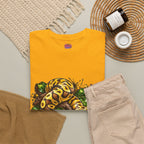 Ball Python Illustration T‑Shirt — Yellow Jungle Snake Graphic Tee