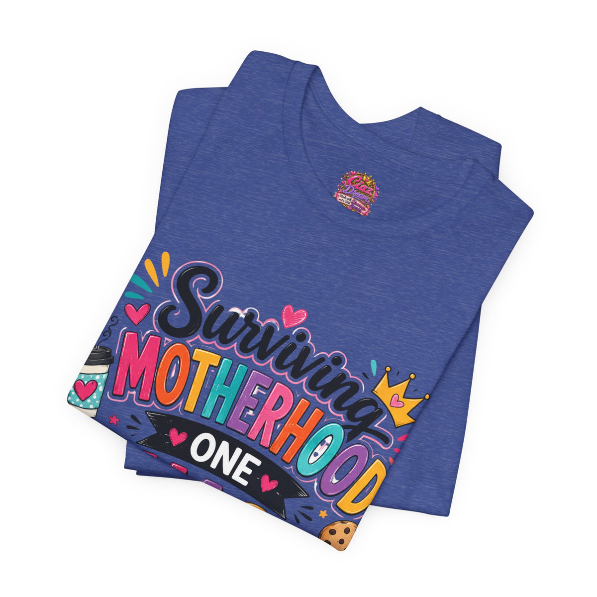 Motherhood Snack T‑Shirt — "Surviving Motherhood One Snack at a Time" Mom Tee