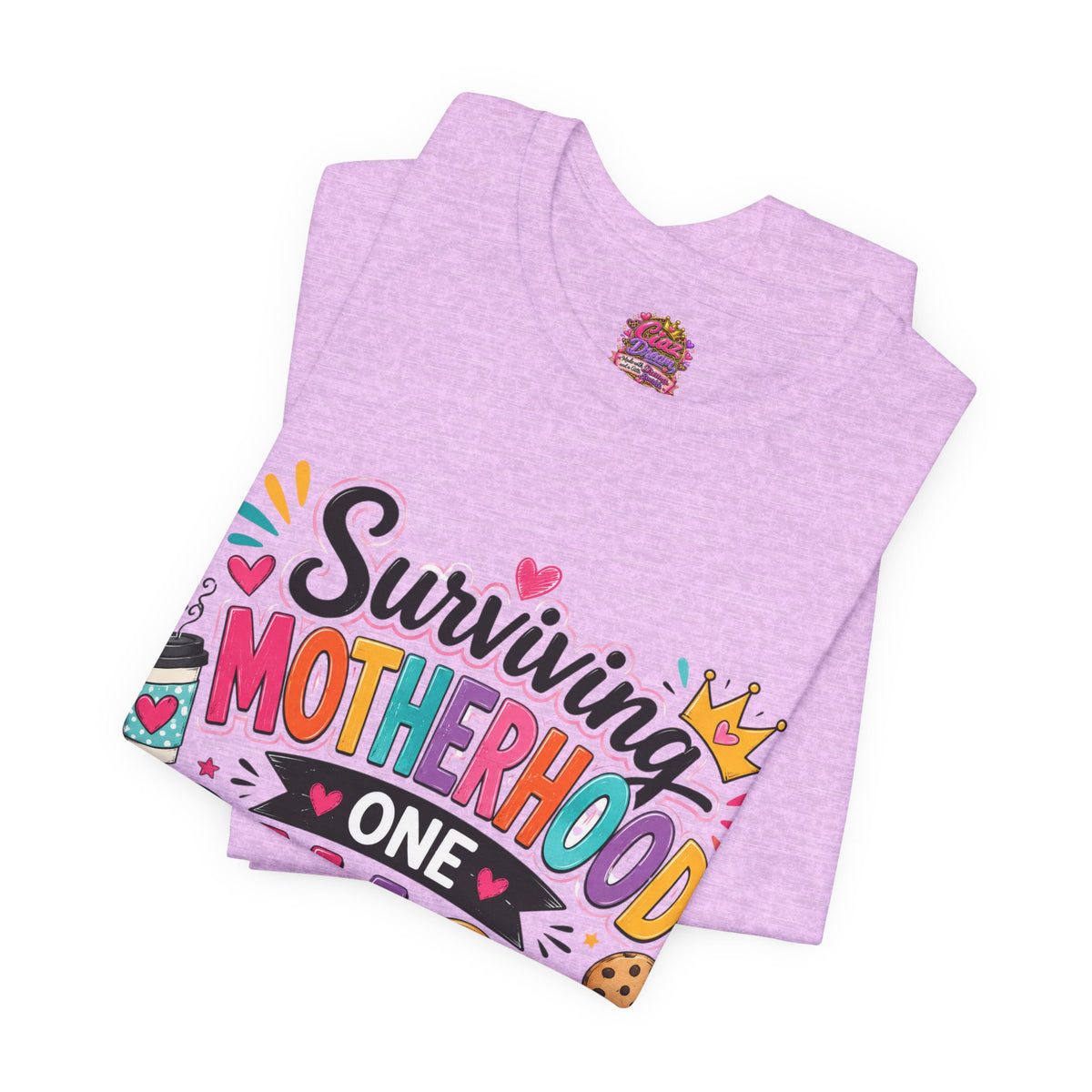 Motherhood Snack T‑Shirt — "Surviving Motherhood One Snack at a Time" Mom Tee