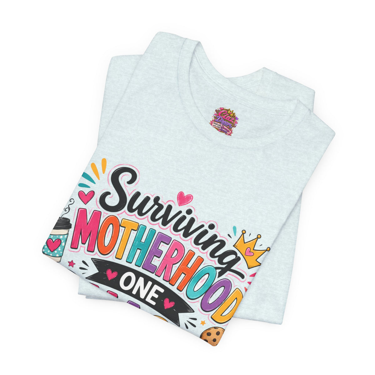 Motherhood Snack T‑Shirt — "Surviving Motherhood One Snack at a Time" Mom Tee