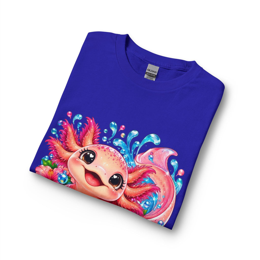 Axolotl Floral Long Sleeve Tee — Cute Pink Axolotl Shirt