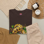 Ball Python Illustration T‑Shirt — Yellow Jungle Snake Graphic Tee