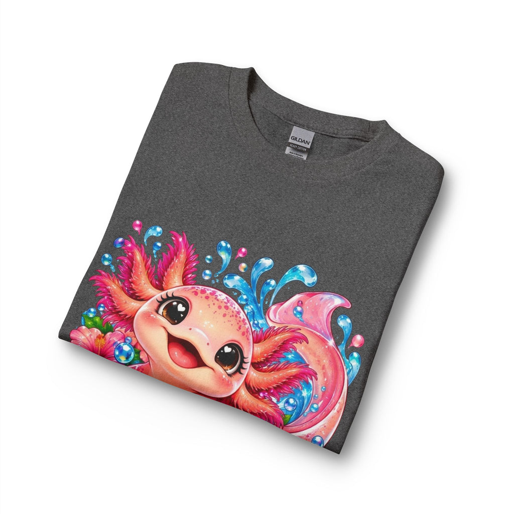 Axolotl Floral Long Sleeve Tee — Cute Pink Axolotl Shirt