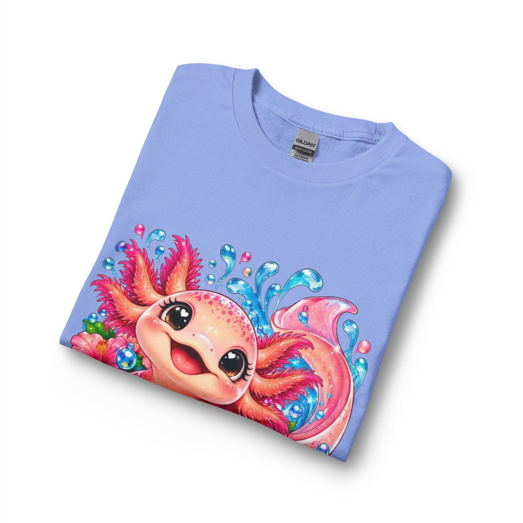 Axolotl Floral Long Sleeve Tee — Cute Pink Axolotl Shirt