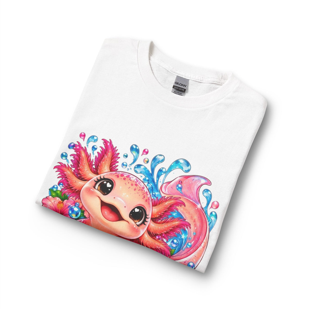 Axolotl Floral Long Sleeve Tee — Cute Pink Axolotl Shirt