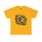 Ball Python Illustration T‑Shirt — Yellow Jungle Snake Graphic Tee