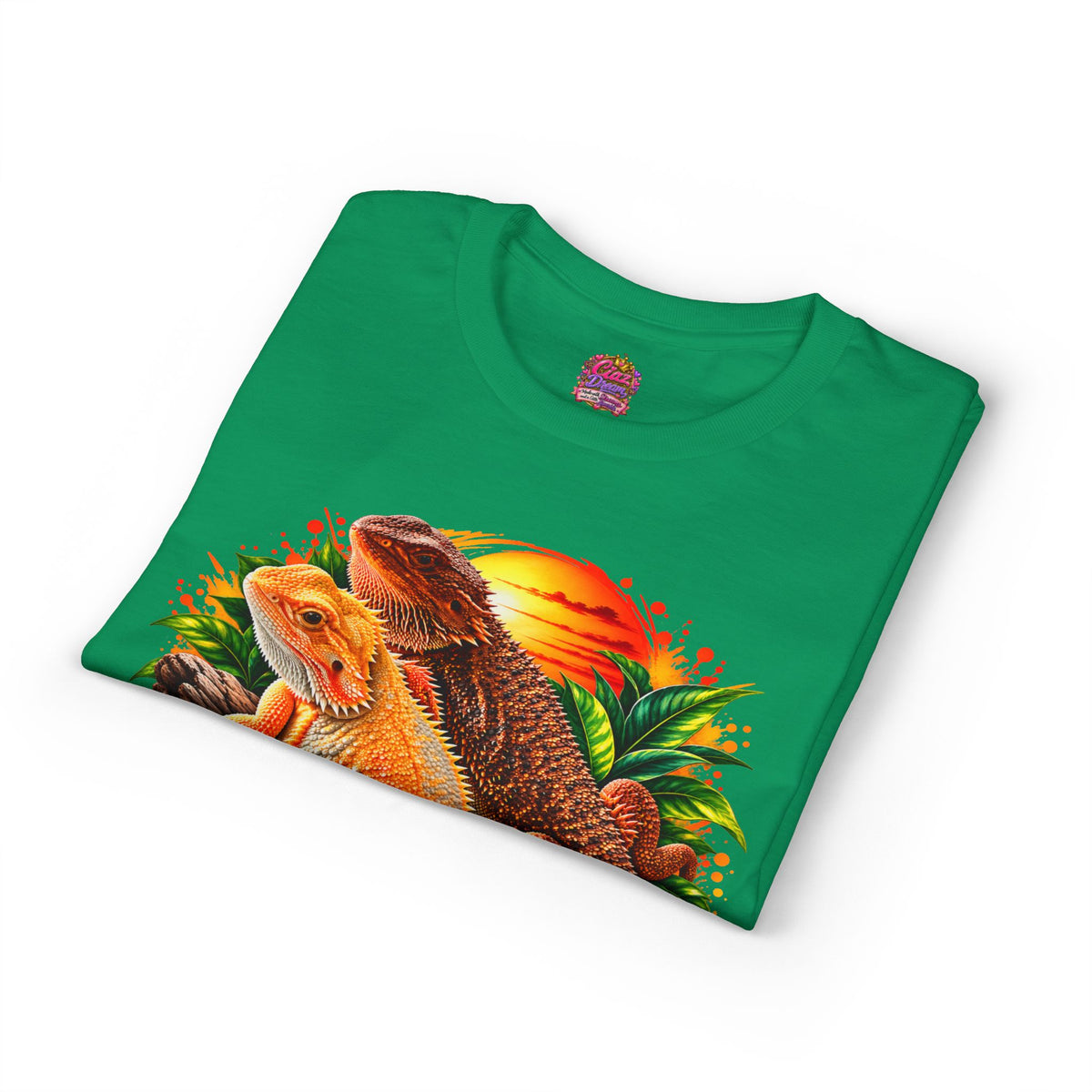 Bearded Dragon Sunset T-Shirt — Colorful Reptile Lover Tee
