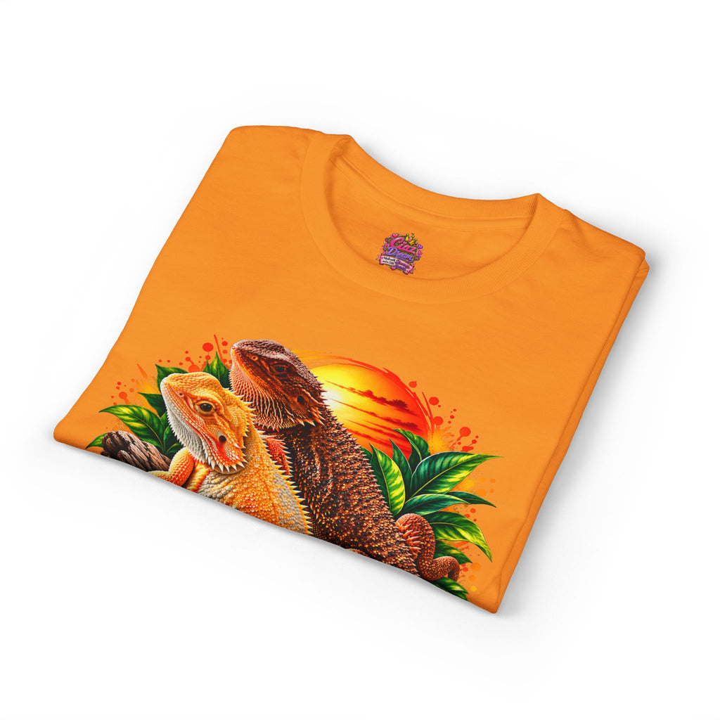 Bearded Dragon Sunset T-Shirt — Colorful Reptile Lover Tee