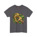 Ball Python Illustration T‑Shirt — Yellow Jungle Snake Graphic Tee