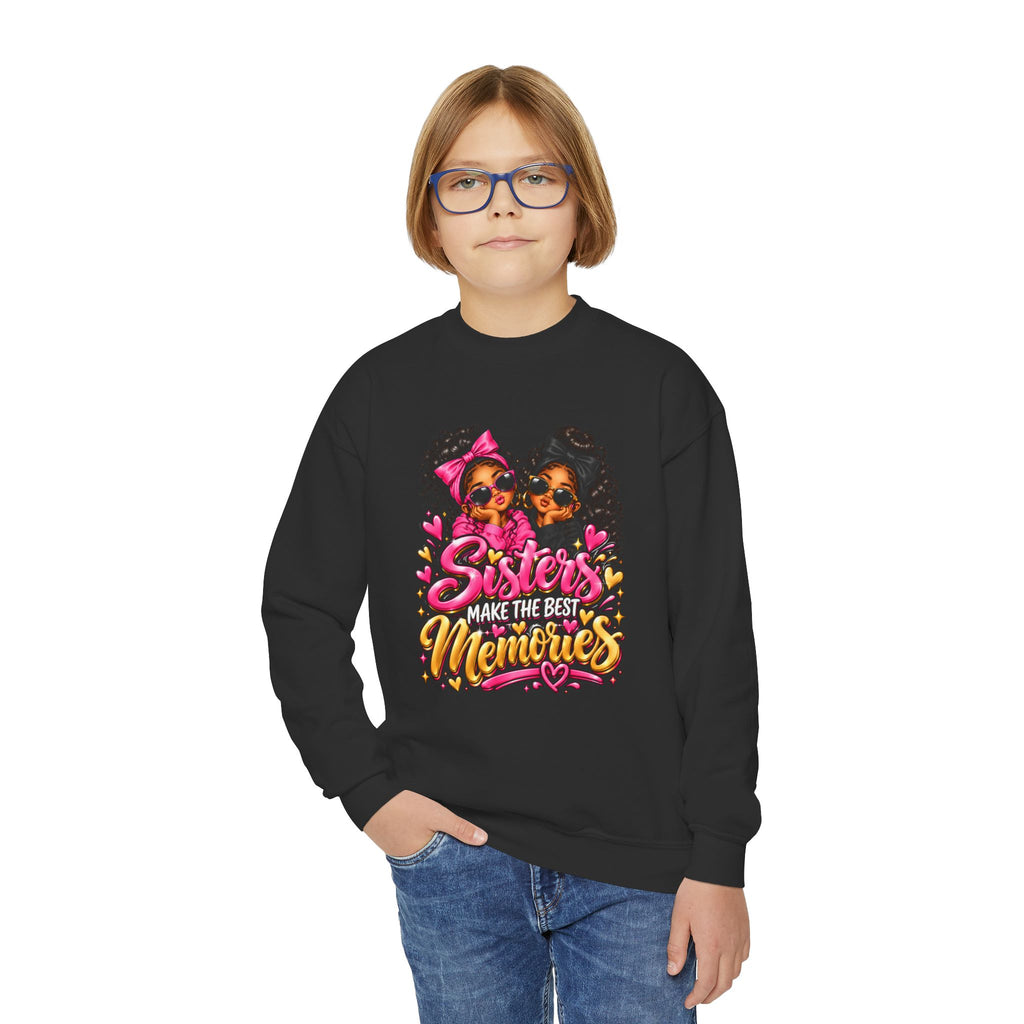 Sisters Make the Best Memories Youth Crewneck Sweatshirt