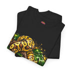 Ball Python Illustration T‑Shirt — Yellow Jungle Snake Graphic Tee