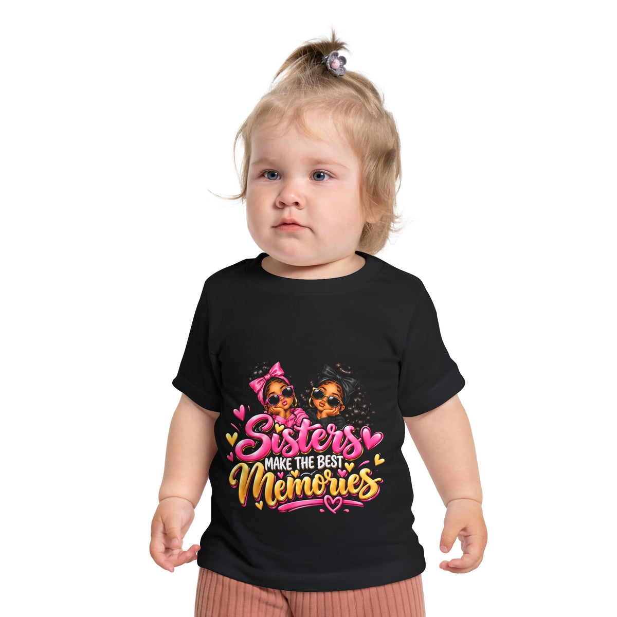 Baby T-Shirt "Sisters Make The Best Memories" — Cute Matching Sibling Shirt