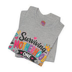 Motherhood Snack T‑Shirt — "Surviving Motherhood One Snack at a Time" Mom Tee