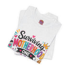 Motherhood Snack T‑Shirt — "Surviving Motherhood One Snack at a Time" Mom Tee