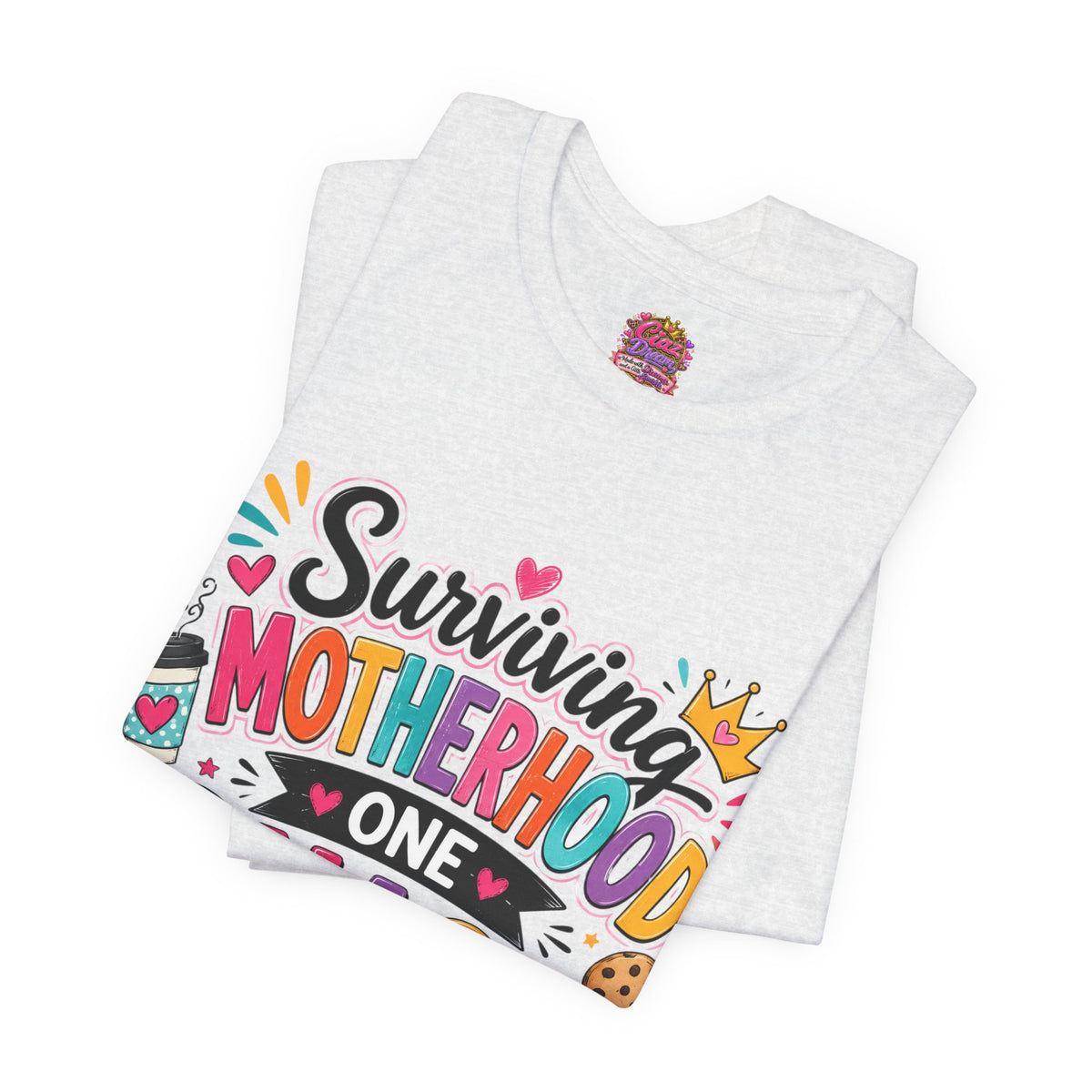 Motherhood Snack T‑Shirt — "Surviving Motherhood One Snack at a Time" Mom Tee
