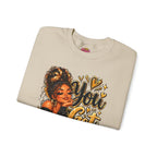 Crewneck Sweatshirt — “You Got This” Inspirational Afro Woman Graphic