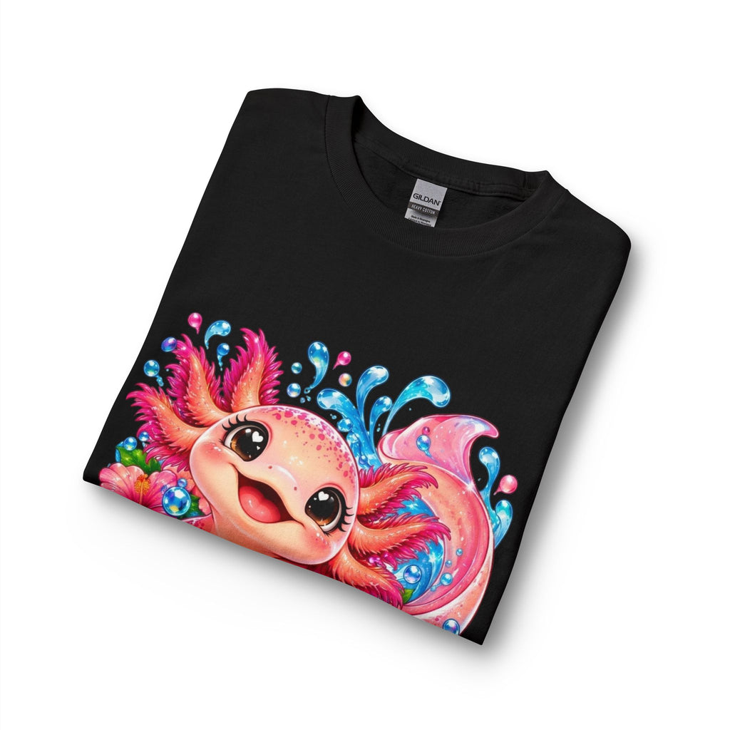 Axolotl Floral Long Sleeve Tee — Cute Pink Axolotl Shirt