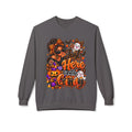 Halloween Crewneck Sweatshirt — "Just Here for the Candy" Graphic