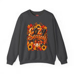 Cozy Season Sweatshirt – Autumn Sunflowers & Pumpkin Fall Crewneck