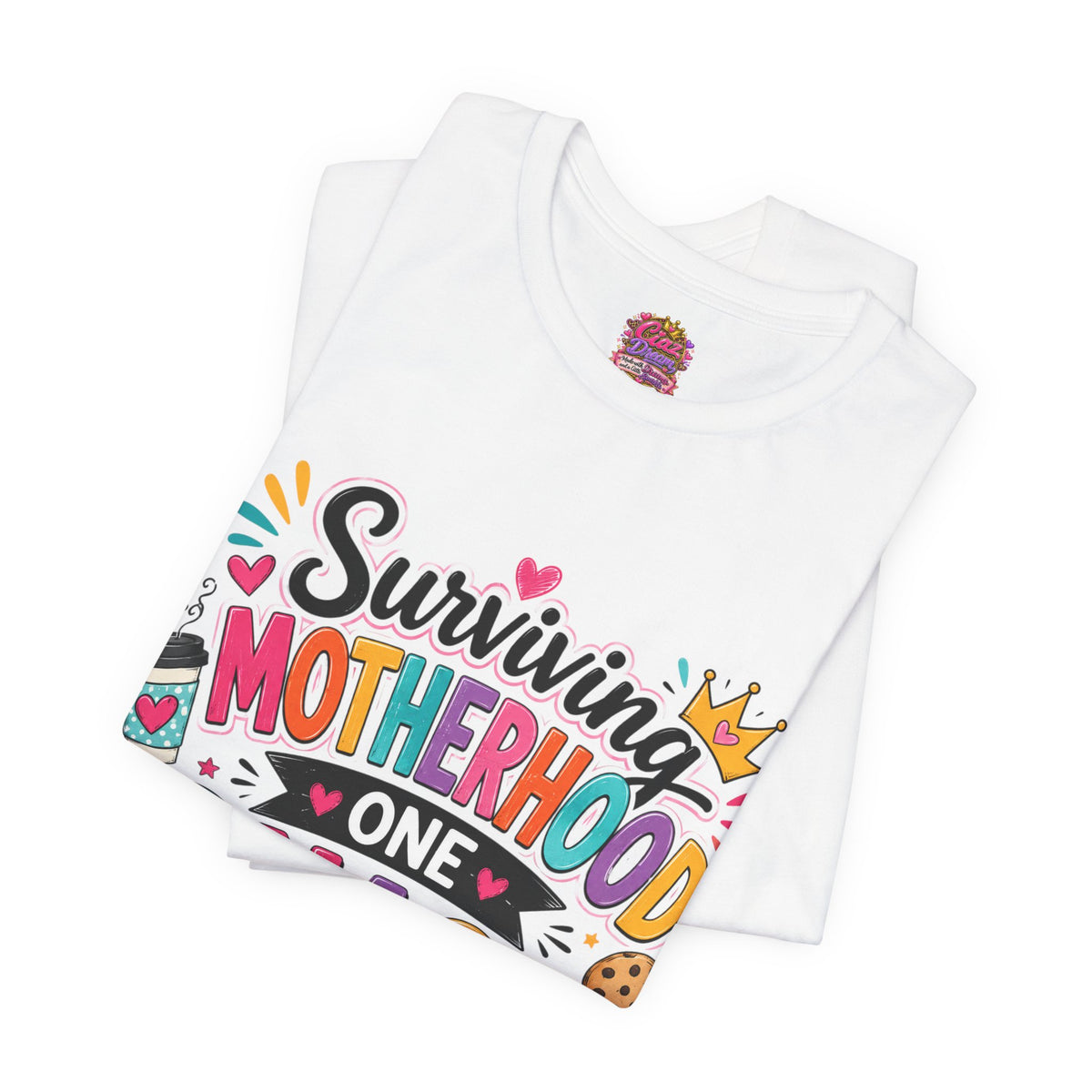 Motherhood Snack T‑Shirt — "Surviving Motherhood One Snack at a Time" Mom Tee