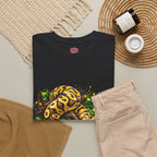 Ball Python Illustration T‑Shirt — Yellow Jungle Snake Graphic Tee