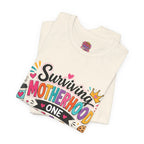 Motherhood Snack T‑Shirt — "Surviving Motherhood One Snack at a Time" Mom Tee